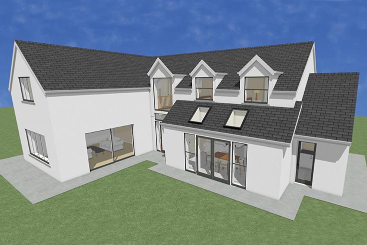 back wall building company residential house design self build architects ballymore kildare ireland