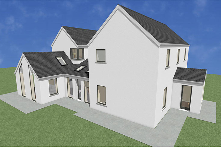 back wall building company residential house design self build architects mullaboden kildare ireland